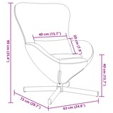 thumbnail of Fauteuil œuf Noir 63 x 73 x 90 cm Velours Modèle Pervoriax