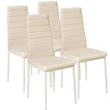 thumbnail of tectake 4 sedie da sala da pranzo in pelle sintetica - beige - 401847