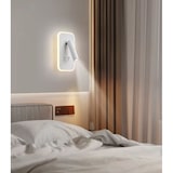 thumbnail of Candeeiro de leitura LED duplo interruptor, branco mate, 3+8W, 3000K