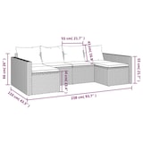thumbnail of vidaXL 2-tlg. Garten-Lounge-Set mit Kissen Grau Poly Rattan