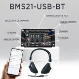 thumbnail of Pack SONO DJ COMPLET 3000W Amplification + Enceintes 2x2000W, Table Mixage USB Bluetooth, Portique d'Eclairage Multi-effets LED