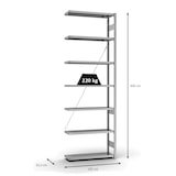 thumbnail of PROREGAL Fachbodenregal Stecksystem | Anbauregal | HxBxT 300x100x30cm | 7 Ebenen | Fachlast 220 kg | Einseitig nutzbar | Verzinkt