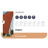 thumbnail of Schaduwdoek, waterafstotend, 5 x 5 x 5 m, 160 g/m², polyester, driehoek, terracotta