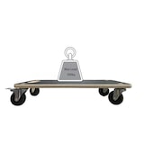 thumbnail of METRO PROFESSIONAL Transportroller mit Bremsen, Multiplex/Sperrholz, 29 x 58 x 11.5 cm, 300 kg, schwarz