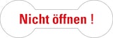 thumbnail of Sicherheitssiegel Nicht öffnen!, RoHS-konform, weiß, Haftpapier, 20x60mm, 12/Bogen