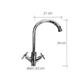 thumbnail of Rubinetto per bagno o cucina maniglie a croce, moderno