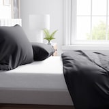 thumbnail of Bettwäsche Baumwolle 135x200 + 80x80 cm Einfarbig Uni Anthrazit mit Reißverschluss