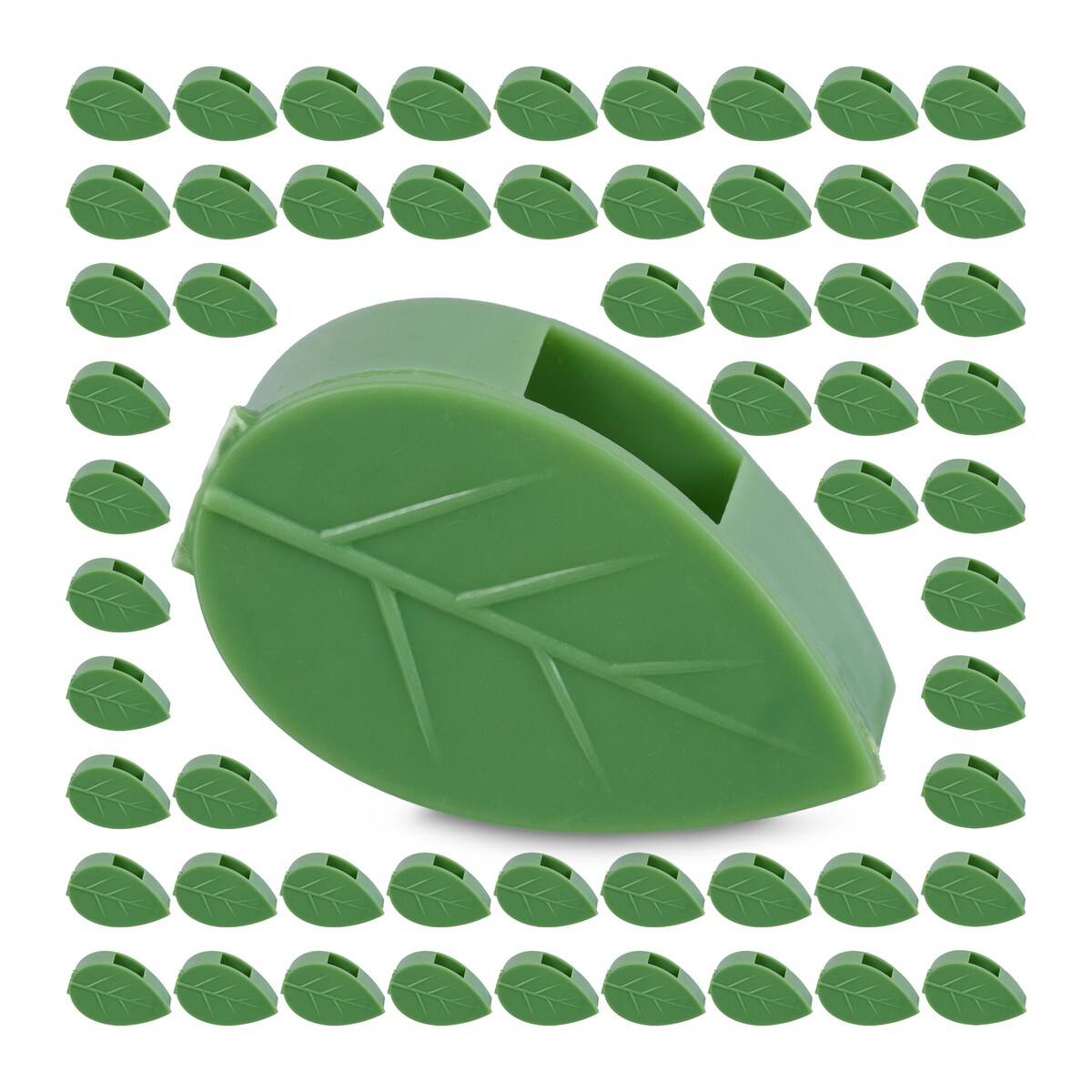 Relaxdays Pflanzenclips, selbstklebend, 140er Set, Kunststoff, Kletterpflanzen Befestigung, Pflanzenhalter Wand, grün