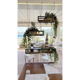 thumbnail of Hängendes Deckenregal FLOWERS 55 cm BRAUN mit Ketten für Blumen Vertikaler Flaschenhalter aus Glas für den Garten, Bar, Küche von Yelloo