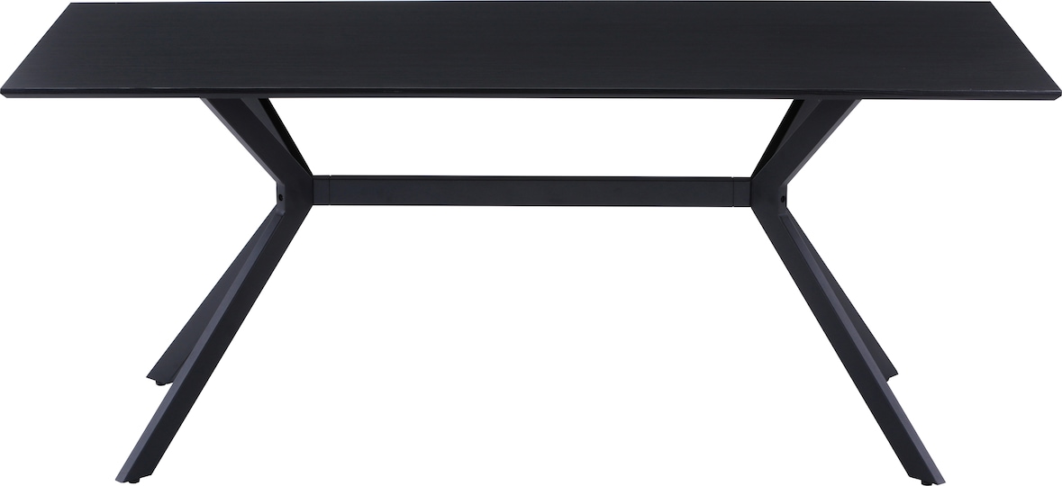 Möbilia Esstisch 180 x 90 cm | Platte MDF 20 mm | Gestell Metall | B 180 x T 90 x H 75 cm | grau-schwarz | 12020038 | Serie TISCH