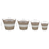 thumbnail of vidaXL Hochbeet 4-tlg. Weide mit PE-Auskleidung