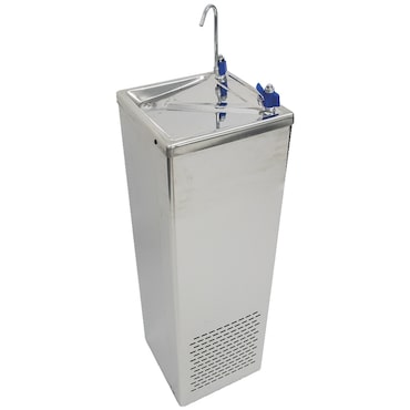 Fontana d'acqua fredda con rubinetto per bere e rubinetto per bottiglie - 310x310x980 mm - 125 W 230/1V - 20602464 Eurast