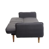 thumbnail of Schlafsofa HWC-J18, Couch Klappsofa Gästebett Bettsofa, Schlaffunktion Stoff/Textil 185cm ~ anthrazit-grau