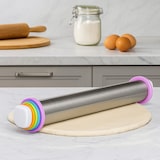 thumbnail of Teigrolle mit Abstandsringen, Edelstahl in verschiedenen Größen