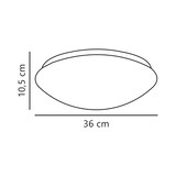 thumbnail of Plafonnier ASK 36 Métal Blanc, H.36 - IP44 - LED Module / Intérieur