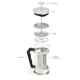 thumbnail of Cafetière Coffee press Prezioza 0.35L -  35.00 cl Argent / Métallique Rond Verre Bialetti 14.80x14.80 cm
