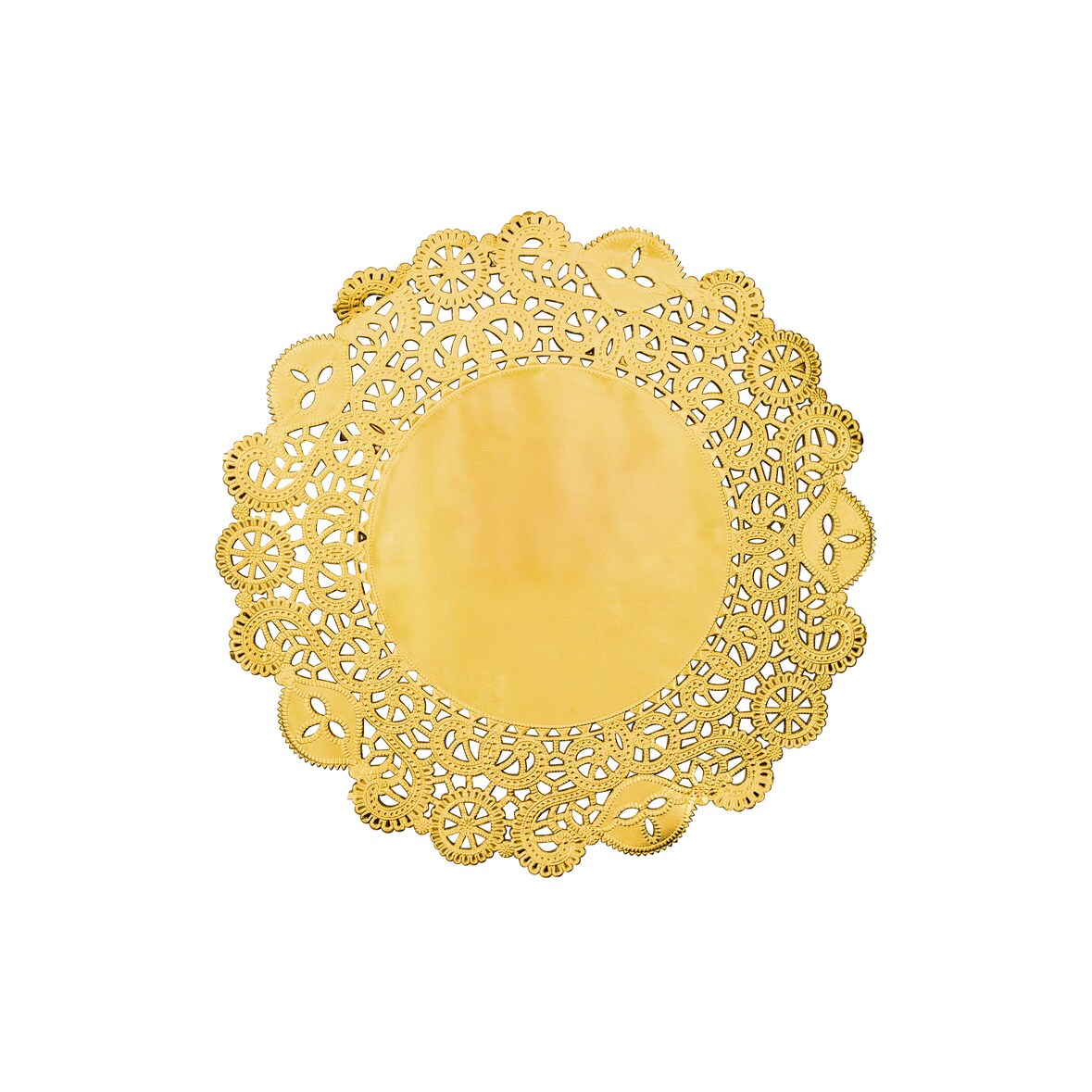 50 Papiertischsets 35,5cm mit offenem Ornament Rand Platzsets Telleruntersetzer Einweg Tischset Weihnachten Hochzeit Geburtstag Gold