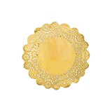 thumbnail of 50 Papiertischsets 35,5cm mit offenem Ornament Rand Platzsets Telleruntersetzer Einweg Tischset Weihnachten Hochzeit Geburtstag Gold