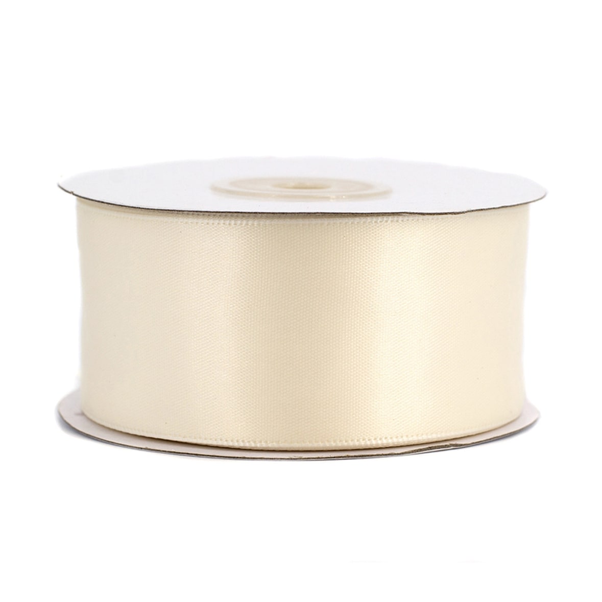 Doppelseitiges Satinband 38mm x 20m Schleifenband Geschenkband Stoffband Ivory