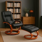 thumbnail of Fernsehsessel Relaxsessel Sessel Pescatori, Kunstleder, mit Hocker ~ schwarz