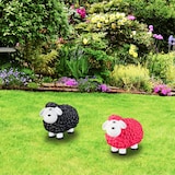 thumbnail of Relaxdays XXL Gartenfigur Schaf, Tierfigur, wetterfest, handbemalte Gartendeko, innen & außen, Keramik, 44 cm, pink