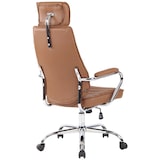 thumbnail of Silla de oficina Rako de cuero auténtico Marrón claro