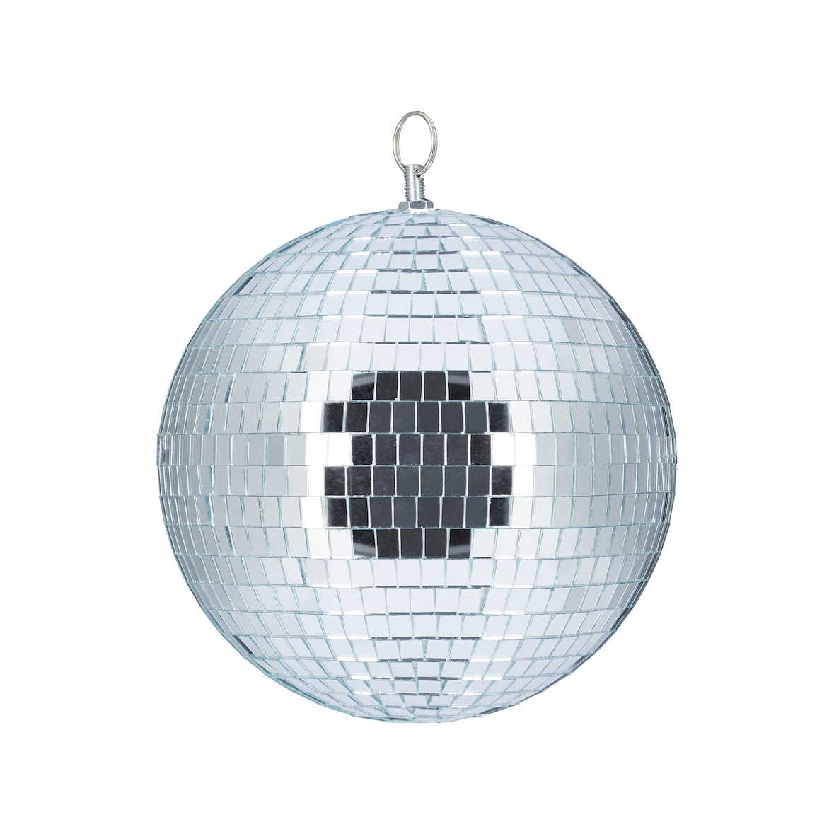 Relaxdays Discokugel, zum Aufhängen, für Decke, große Spiegelkugel, Party Deko, Mottoparty, Diskokugel Ø 20 cm, silber