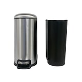 thumbnail of Mülleimer schmal 10 Liter Metall Edelstahl matt mit Absenkautomatik