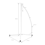 thumbnail of ECD Germany Hängesesselgestell Weiß, 208 cm hoch, belastbar bis 120 kg, stabiler Stahlrahmen, freistehendes Gestell für Hängesessel & Hängestuhl