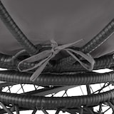 thumbnail of tectake Poltrona giratória de rattan GARGANO  Preto