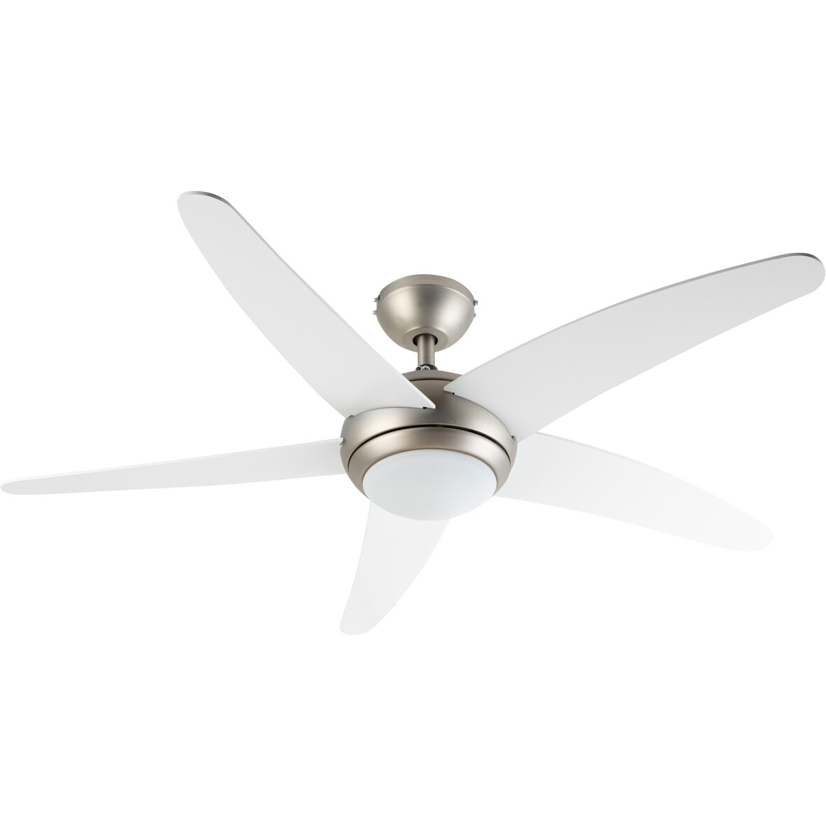 Bolero 2-in-1-Deckenventilator 134cm Leuchte 55W Fernbedienung weiß Weiß 134