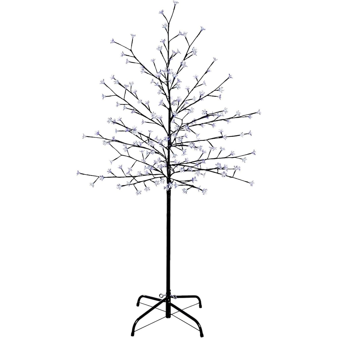 Árvore de Luz LED com Flor de Cerejeira Festas de Natal 120cm 1,2m 72 Leds Ideal Decoração de Natal Eventos Celebrações (Luz Branca)