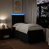thumbnail of vidaXL Boxspringbett mit Matratze Schwarz 90x190 cm Stoff