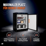 thumbnail of GastroHero Lagerkühlschrank ECO 200 Schwarz 129 Liter Umluftkühlung 0 bis +8 °C automatische Abtauung Gewerbe Kühlschrank