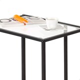 thumbnail of Max Home Mesa de apoio para sofá em metal e vidro 40x30x59 cm