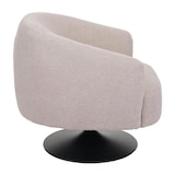 thumbnail of Lounge fauteuil HWC-J76, draaibare cocktail fauteuil, bouclé stof metaal ~ crème-beige