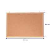 thumbnail of FRANKEN Kork-Memoboard, 80 x 60 cm, pinnbar, mit Holzrahmen, Notiztafel zur Wandbefestigung, braun, CC-KT6080E