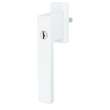 thumbnail of Eckiger Fenstergriff abschließbar mit Schlüssel Kindersicherung Weiß RAL9016