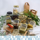 thumbnail of 20x Frasco de Vidro Quadrado para Especiarias 80ml com Tampa - Frascos de Arrumação para a Cozinha - Especiarias, Compota, Iogurte