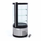thumbnail of Vetrina per Pasticceria Rotonda 100L, 48cm, con 3 Ripiani in Vetro, Illuminazione LED e Raffreddamento Ventilato | Maxima