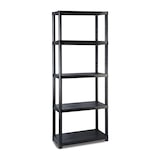 thumbnail of Estantería de Resina 5 Baldas Negra XL - 171x61x31 cm - Capacidad 125kg - Estructura de Plástico Alta Resistencia para Almacén y Garaje