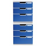 thumbnail of Exacompta 325003D 1x MODULO A4 modulaire ladenbox met 3 gesloten laden voor A4+ documenten, Office, grijs-blauw