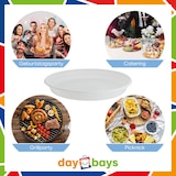 thumbnail of DayBays Plastikteller Ungeteilt 300 Stk. Weiß Rund Menüteller Plastik Teller 22 cm Einweg Spülmaschinenbeständig