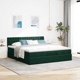 thumbnail of vidaXL Ottoman-Bett mit Matratze & LEDs Dunkelgrün 180x200 cm Samt