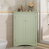 thumbnail of Merax meuble d'angle 80 cm, armoire polyvalente avec 2 portes et 3 niveaux, MDF laqué, vert
