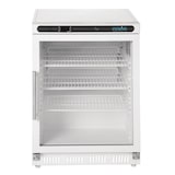 thumbnail of Frigorífico expositor para bebidas, blanco, con puerta de vidrio, con cerradura, bajo mostrador, Polar 150L CD086