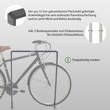 thumbnail of 2 x Fahrradanlehnbügel 115 x 76 cm Flachstahl 13 mm Anthrazit Einbetonieren Fahrradständer Parker Typ U