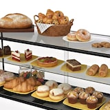 thumbnail of MBH - Vitrina expositora neutra con iluminación LED 120 cm 2 pisos para hostelerí­a. Expositor neutro de cristal para bollerí­a y reposterí­a.