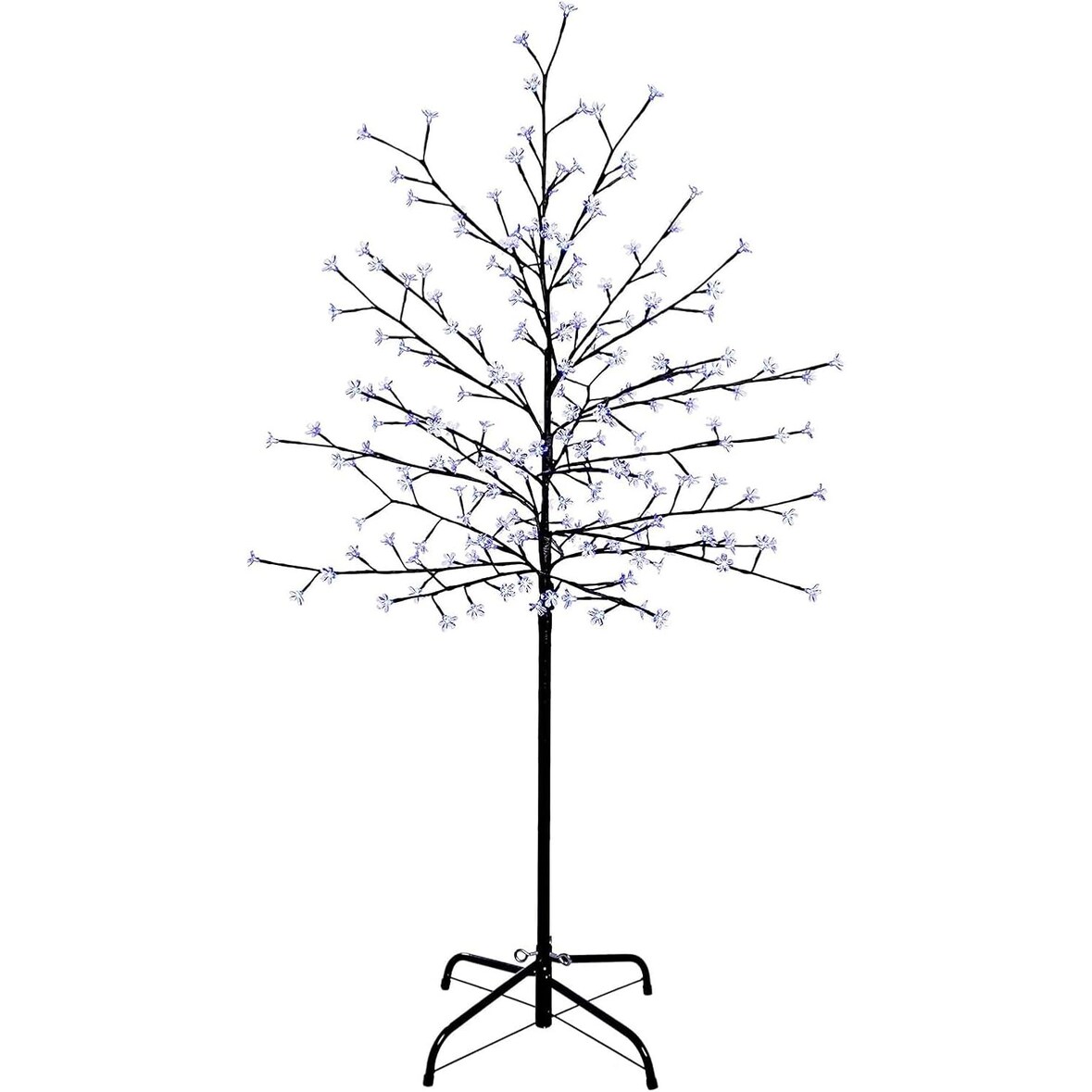 Árvore de luz LED com flor de cerejeira Festas de Natal 120cm 1,2m 72 Leds Ideal Decoração de Natal Eventos Celebrações (Luz Quente)