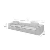 thumbnail of KAWOLA Sofa CARMO 4-Sitzer Leder anthrazit